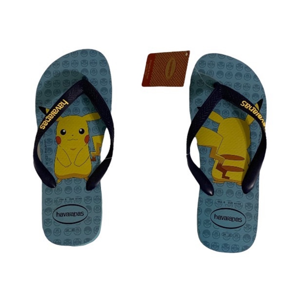 NWT Men’s Havaianas Flip Flops Pokemon Pikachu Size 8 and Size 9/10